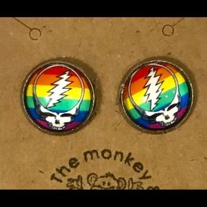 Grateful Dead Steal Your Face LGBTQ Stud Earrings